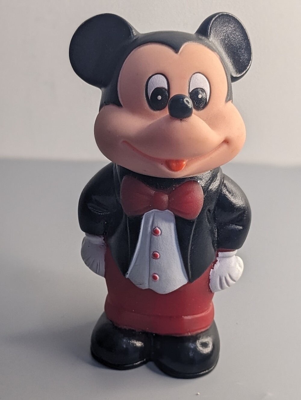 Disney Mickey Mouse Tootsie Squishy Plastic Figurine 1986 Vintage Toy 1989